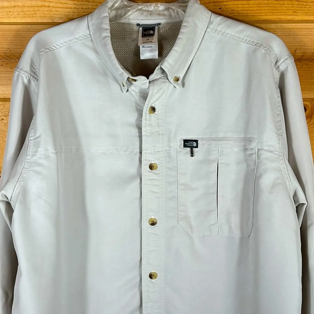 The North Face Syncline Hiking Shirt, Long Sleeved, Off White , Size Large